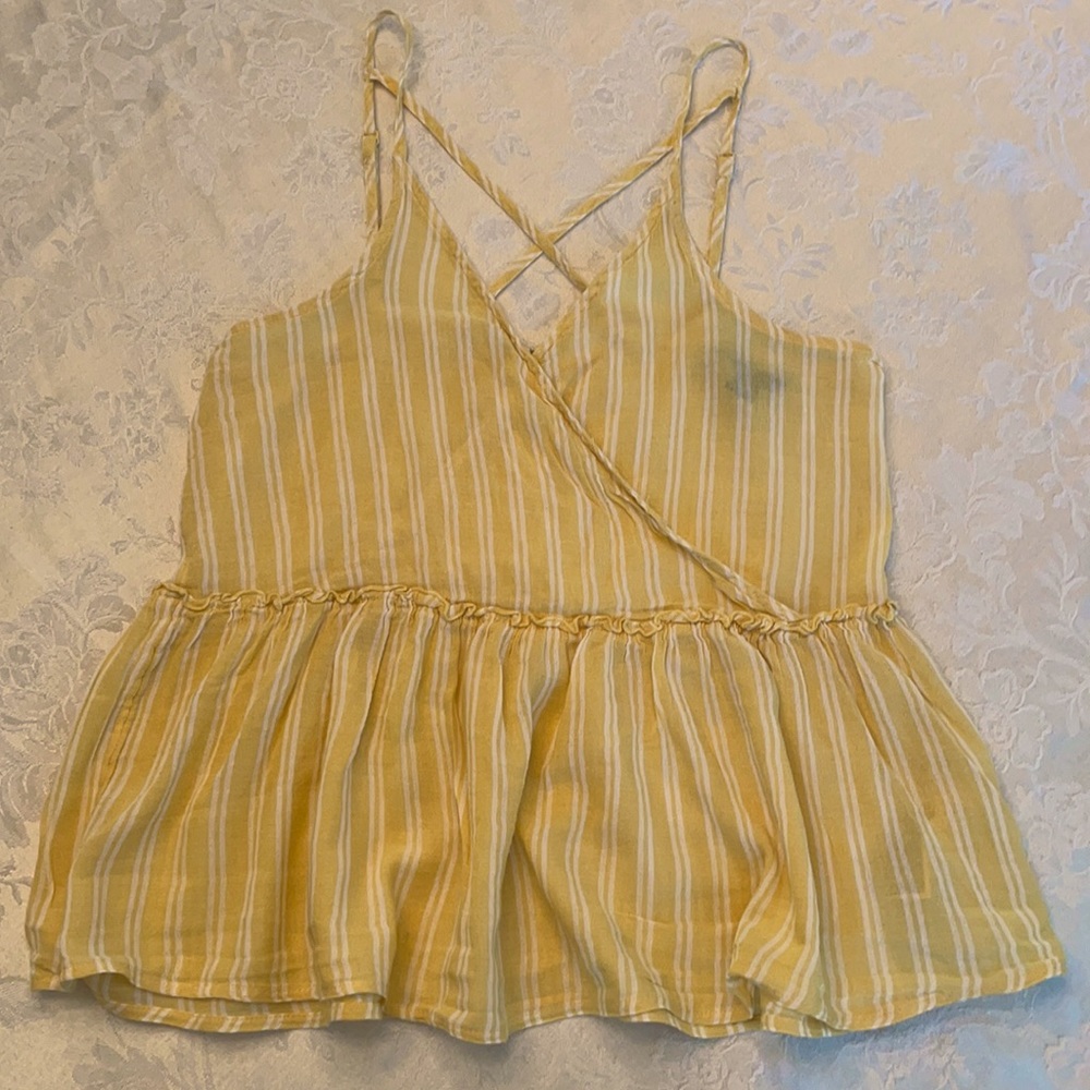 American Eagle cross back adjustable ruffle Size S